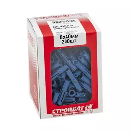 ДЮБЕЛЬ ПОЛИПРОПИЛЕН. 8Х40 (200 ШТ)