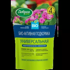 добрая сила сухое удобрение биологическая активная подкормка, пакет 2,5 л/10