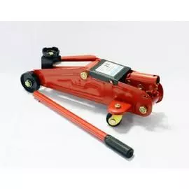 Домкрат 2т ПОДКАТНОЙ, кейс "AUTOVIRAZH" (красный)(подъем 135-345 мм)*(Дефект упаковки)