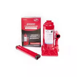 Домкрат 8т гидравл. "AUTOVIRAZH" в коробке (красный) подъем 200-390мм