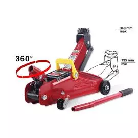 Домкрат подкатной AVS FJ-2000AL (поворотная ручка 360 градусов), 2т, 135-340мм.