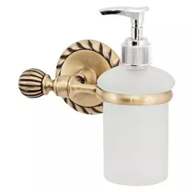 дозатор жидкого мыла стекло/ант.бронза