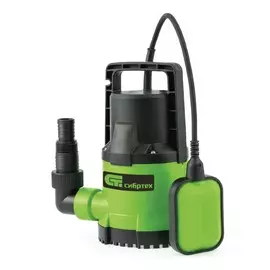 дренажный насос для чистой воды сибртех сдн300-5, 300 вт, напор 6,5м, 6500 л/ч 97261