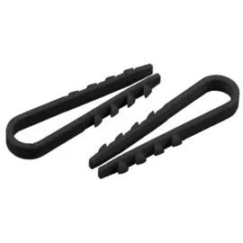 дюбель-хомут для круглого кабеля 5-10мм черный 100шт., эра