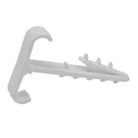 Дюбель-хомут для плоского кабеля 2-12мм белый 100шт. (Т-образ.), RUCELF ДХБ-2-12-ПБ