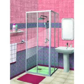 душевое ограждение русак стандарт 80x80x175 колотый лед, полистирол пл 80-2