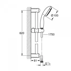 душевой гарнитур grohe new tempesta 27794001