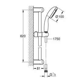 душевой гарнитур grohe new tempesta 27853001