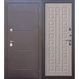 дверь входная 11 см isoterma медный антик лиственница мокко (860мм) правая 2050х860 правая,