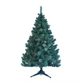 Ель декоративная 150см ХОЛИДЕЙ зеленая, с шишками