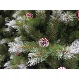 ель декоративная 185см женева с шишками заснеженная 73118