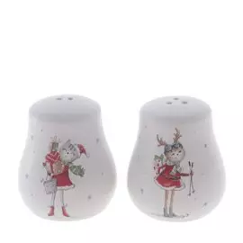 Емкость для специй 2шт 6,5*6,5*7см "Кошечки" фарфор 754549