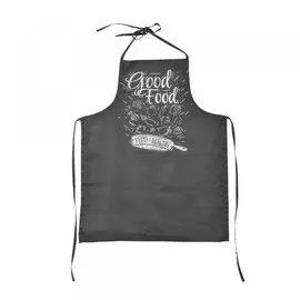 фартук с печатью (диагональ с89 черный/печать good food)