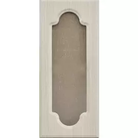 Фасад со стеклом 712*296 МДФ беленый дуб