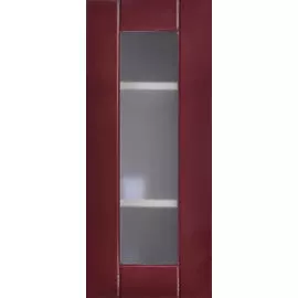 Фасад со стеклом 712*296 МДФ бордо глянец