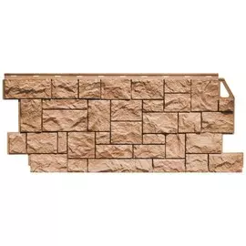 фасадная панель fineber, камень дикий, цвет терракотовый, 1.137 х 0.47 м