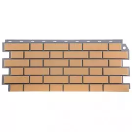 фасадная панель fineber, кирпич облицовочный, цвет желтый, 1.137 х 0.47 м