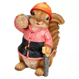 фигура садовая белка с пилой gk-sq-03 полистоун 19,5*23,5*30,5см