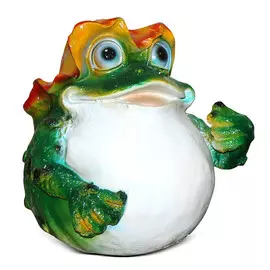 фигура садовая лягушка в шляпе f07839