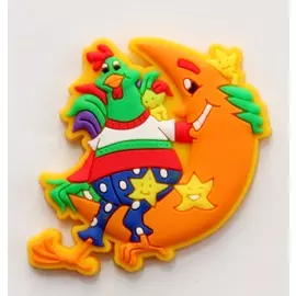 фигурка на магните петушок на луне 5*4,5*0,5 42239