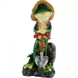 фигурка садовая лягушонок садовник, h34см