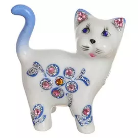Фигурка со стразами КОТИК Н-6,5см 101-148