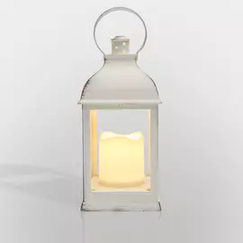 фонарь декоративный со свечкой 10.5х10.5х22,35см neon-night теплый белый цвет 513-054