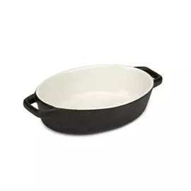 Форма для запекания 27x16x6см VINTAGE BLACK Attribute керамика овальная AFC107