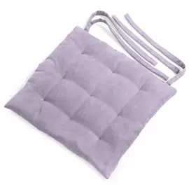 галета на стул 40*40 04 велюр однотонный брусничный