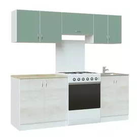 Гарнитур кухонный Лагуна 2000 белый (Муссон+Сканди)