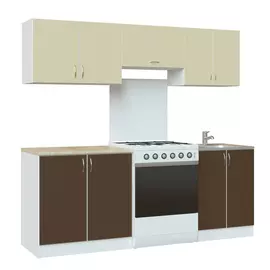 Гарнитур кухонный Ольенг 2000 белый (Луино+Арабика)