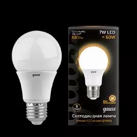 Gauss Лампа LED A60 E27 7W 2700K