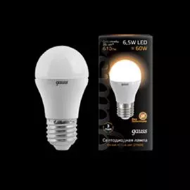 Gauss Лампа LED Globe E27 6.5W 2700K