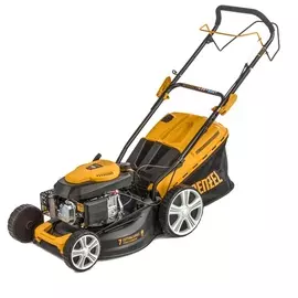 газонокосилка бензиновая gld-460sp, 146 куб.см., шир. 46 см,самоход.,7 уров.,травосб. 50 л// denzel