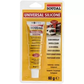 герметик силиконовый soudal универсальный 60 гр., бесцветный