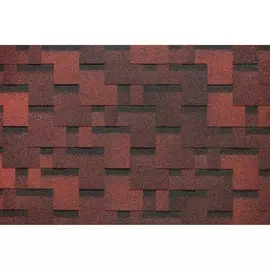 гибкая черепица docke pie basic/ лабиринт/ красный 3м2