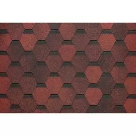 гибкая черепица docke pie basic/ шестигранник/ красный 3м2