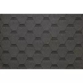 гибкая черепица docke pie basic/ шестигранник/ серый 3м2
