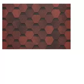 гибкая черепица docke pie eurasia/ шестигранник/ красный 3м2