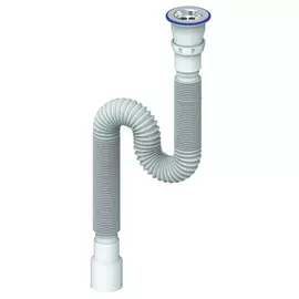 гофросифон универсальный 1200мм 1.1/2"х40/50 (нерж вып., винт 80) unicorn