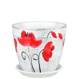 горшок бутон маки 15см, рс 53/2