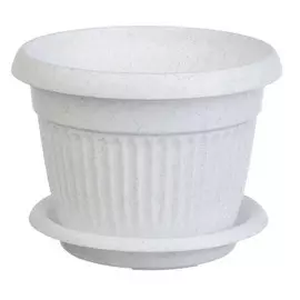 горшок для цветов d24см 4,6л с поддоном мраморный