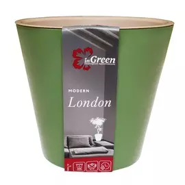 Горшок для цветов London 230мм, 5л оливковый