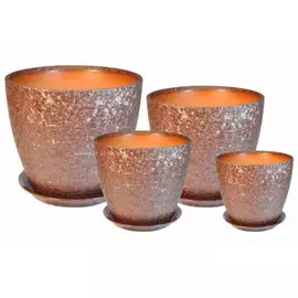 горшок керамический бутон винил шоколад 15см