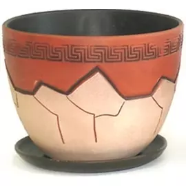 Горшок керамический Греческие мотивы № 2 Овал 12см