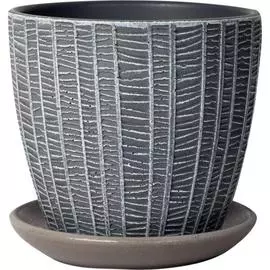 горшок метро серый бутон №1