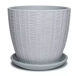 горшок метро светло-серый бутон №1