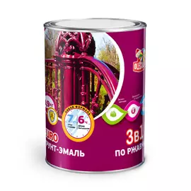 грунт-эмаль по ржавчине olecolor красно-коричневый 0.9 кг