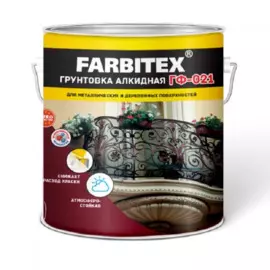 грунтовка гф-021 farbitex красно-коричневый 6кг