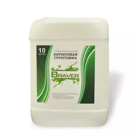 грунтовка глубокопроникающая braver для наружных и внутренних работ 10л